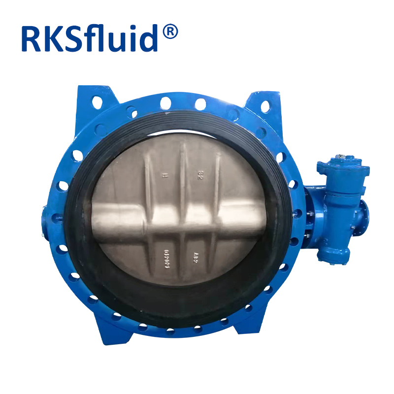 RKSfluid ductile iron dn1000 worm gear concentric double flange butterfly valve for water china factory butterfly valve