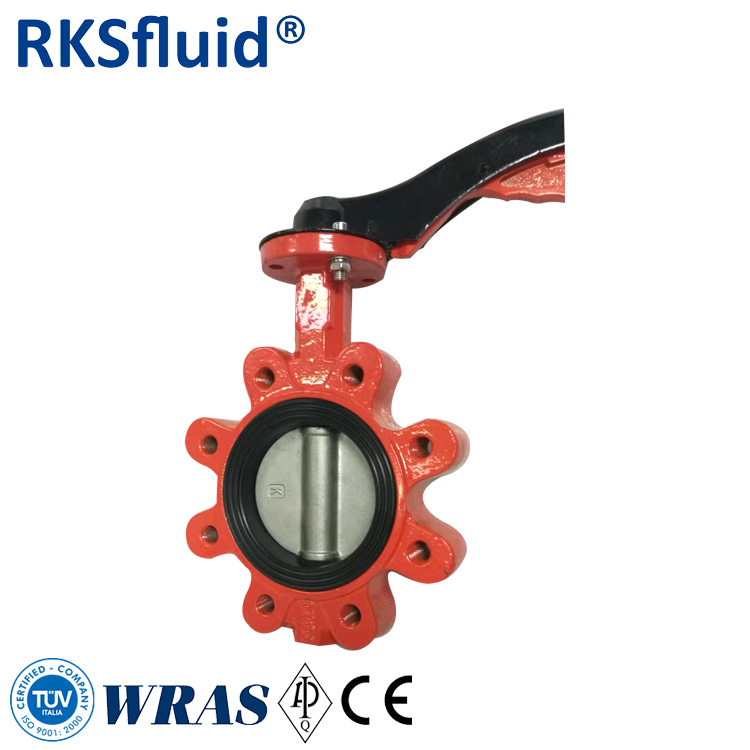 Spherical cast iron valve body CF8M pin-free valve disc EPDM valve seat butterfly valve