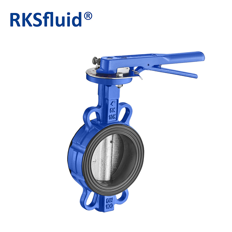China Wafer type 4 inch 6 inch stainless steel butterfly valve ductile iron CF8 factory price butterfly valve DN100 manufacturer