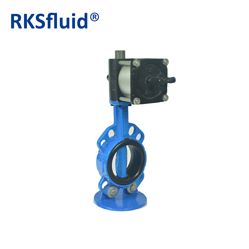 Pneumatic actuator nylon disc butterfly valve