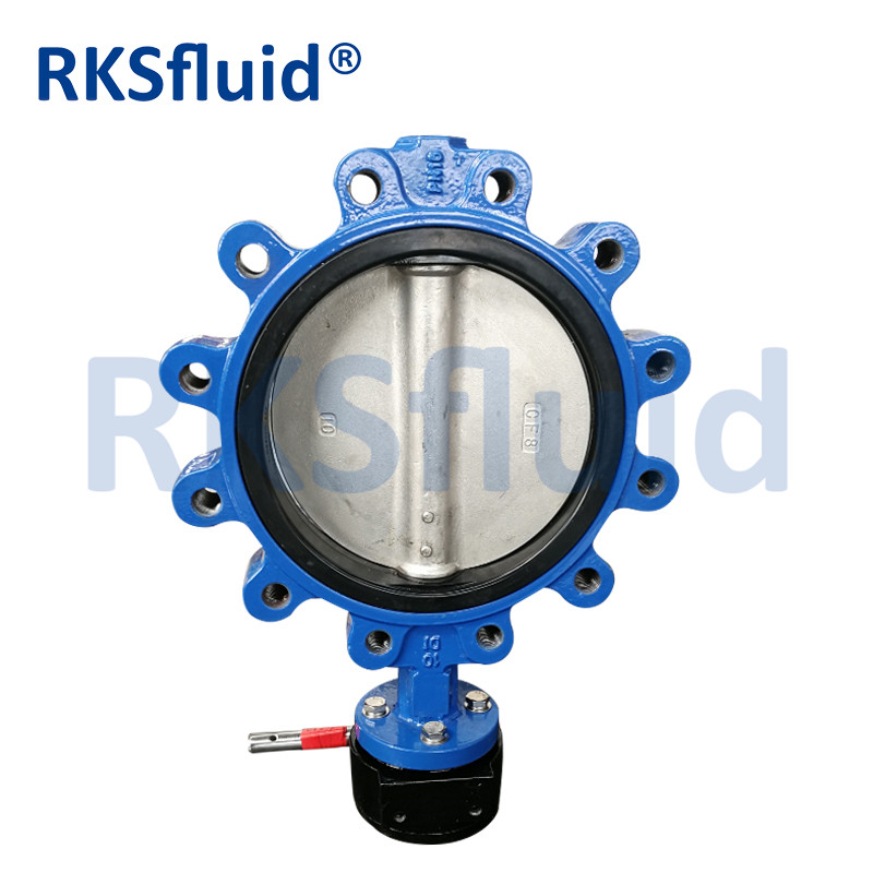 ss304 ss316 Lug Type Shaft Cast Iron Butterfly Valve