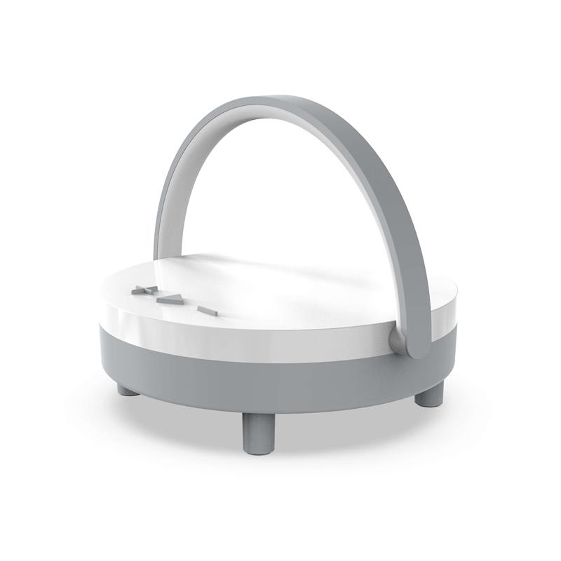 可折叠床头台灯无线充电器带触摸夜灯和可定制木质蓝牙音箱带手机支架 (MH-Q700)