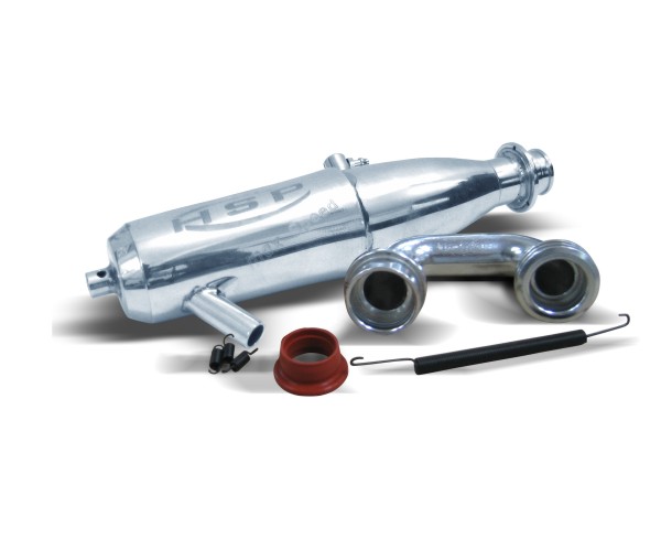 1/8スケールアルミポリッシュ排気管81084