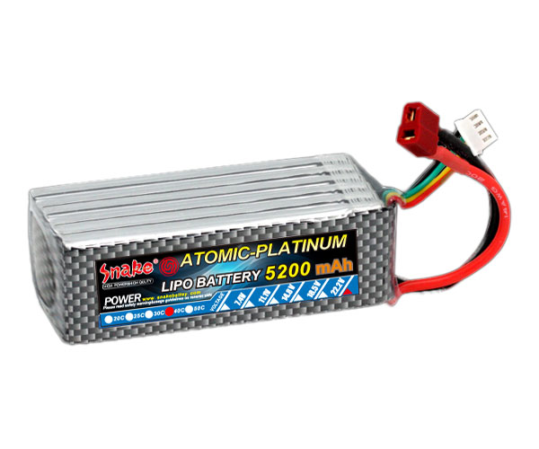 lithium polymer battery 22.2V 5200mAh 40C