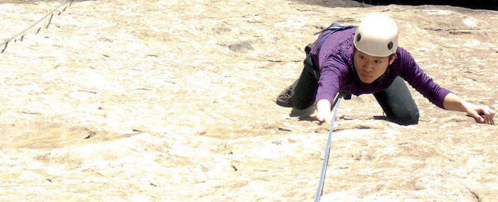 rock climbing helmet