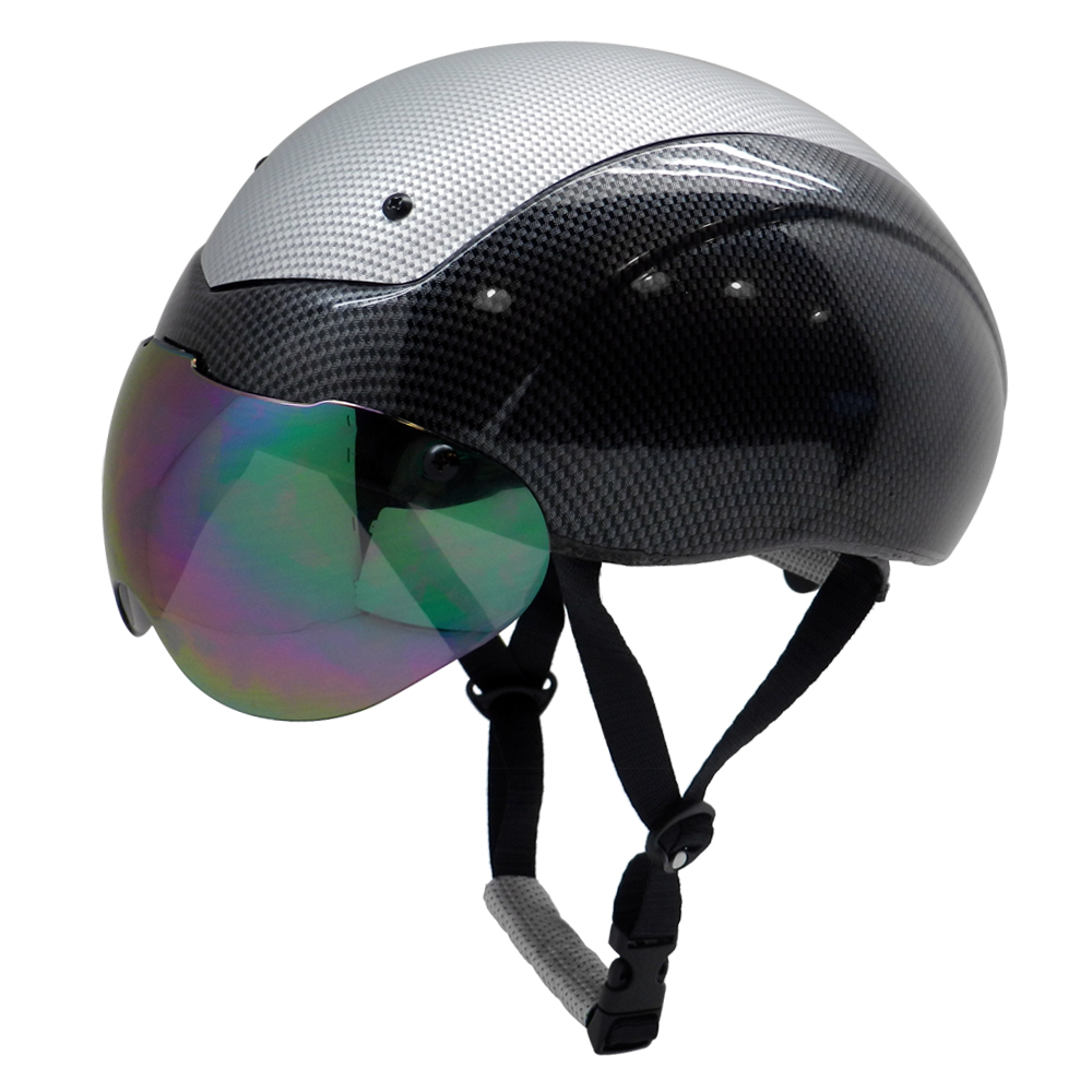 ASTM personnalisée protection aérodynamique de vitesse courte piste homologuée patinage casque avec capot supérieur de PC AU-L002