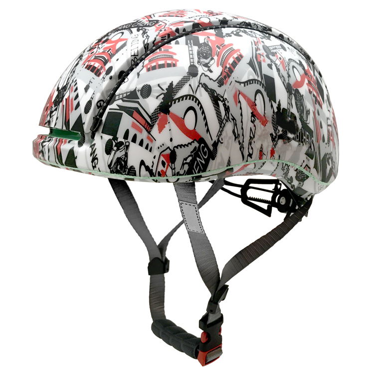 Pink Bicycle Helmet With Removable Rain Cover