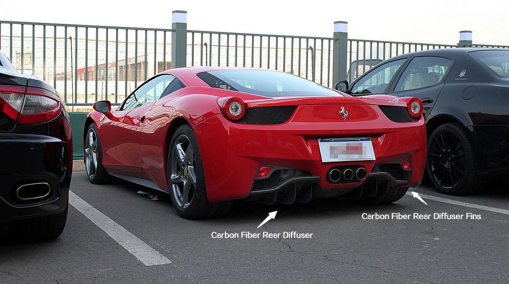 Prepreg Carbon-Faser-Auto-Teile-Heckdiffusor und Heckdiffusor Flossen (Autoklav-Verfahren)