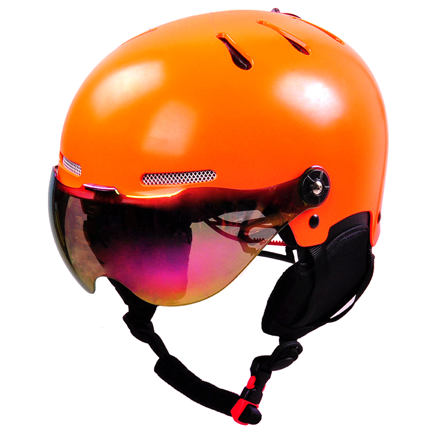 multifonctionnel casque de ski avec visière, ABS shell usine de casque de neige en Chine, la Chine ski fournisseurs de casques