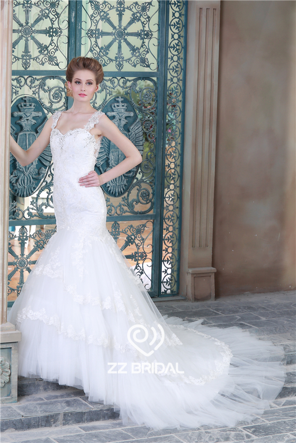 Фактические изображения сексуальный спагетти ремень с штапики свадьба платье с поставщиком