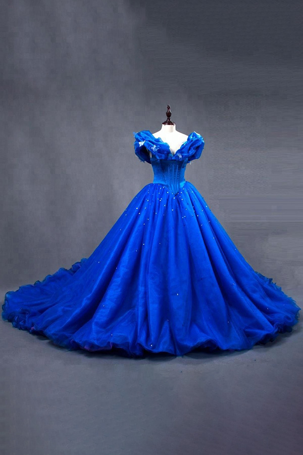 Oszałamiająca usługa OEM plus rozmiar Royal Blue Prom Dresses