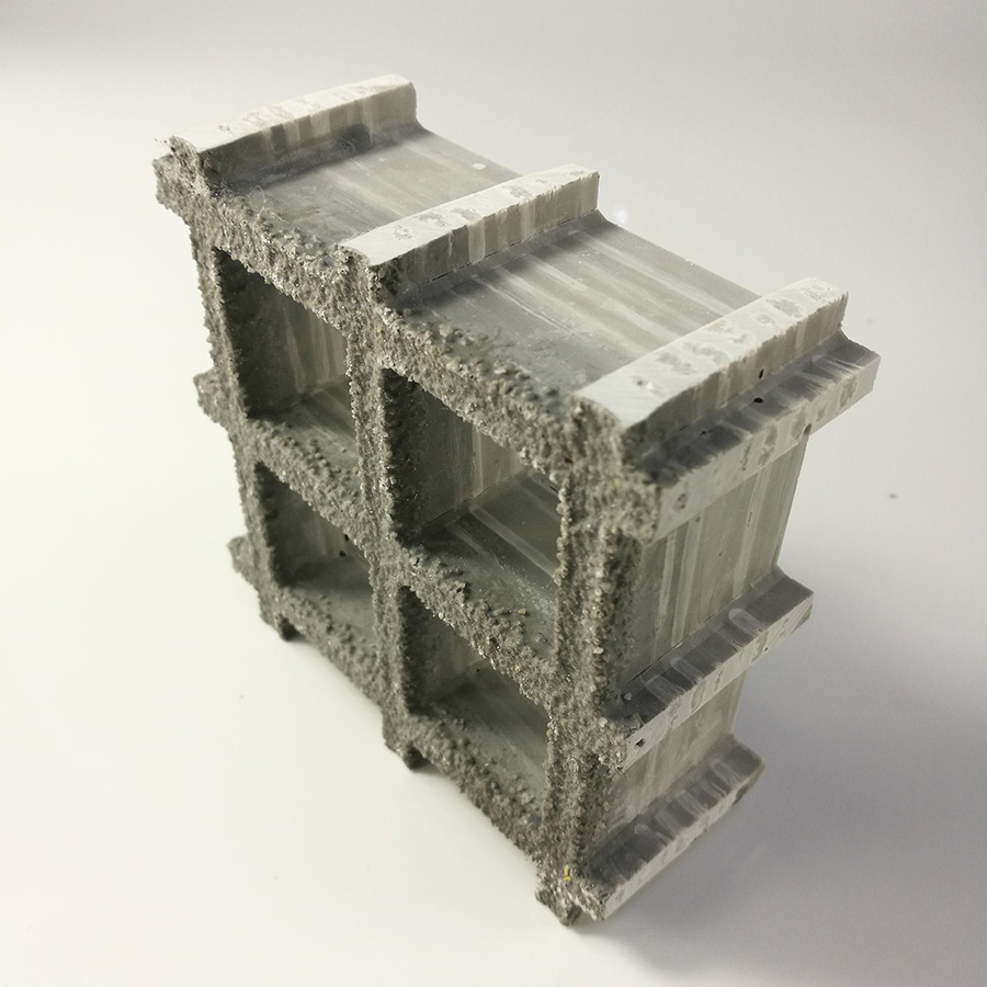 30mm Thickness Molded Black Gritted Glass Fiber Reinforced Polymer GRP Grating