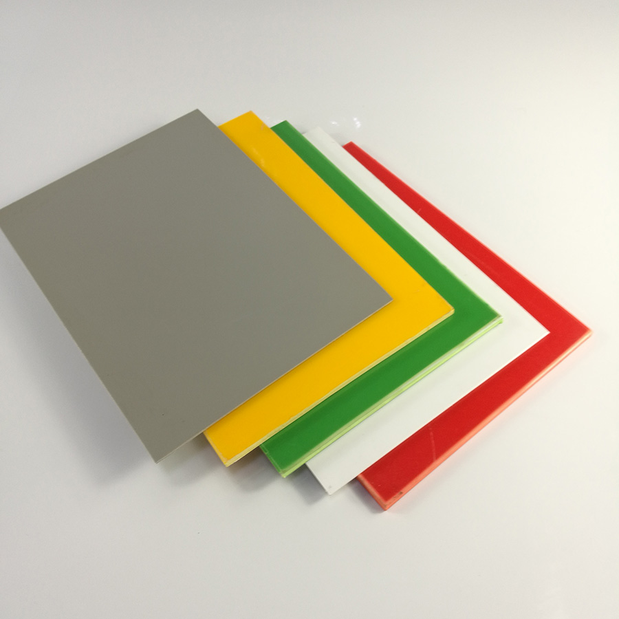 Folha plástica plástica dos QUADRIS de poliestireno de alto impacto duros coloridos de 3mm 5mm