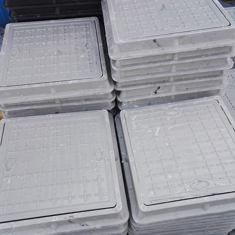 Fiberglas verstärkte Polymer-rechteckige runde runde vertiefte Inspektions-im Freienabfluss-Abdeckungen