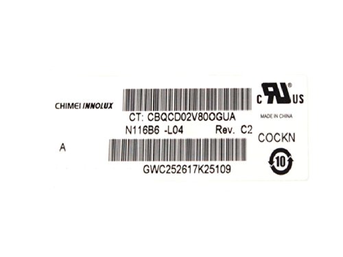 11.6 بوصة 1366 * 768 لامع سميكة 40 دبابيس LVDS N116B6-L04 شاشة الكمبيوتر المحمول