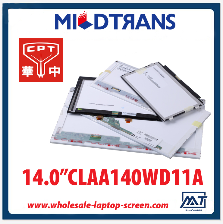 14.0 "CPT WLED backlight laptop CLAA140WD11A tela LED 1366 × 768 cd / m2 220 C / R 600: 1