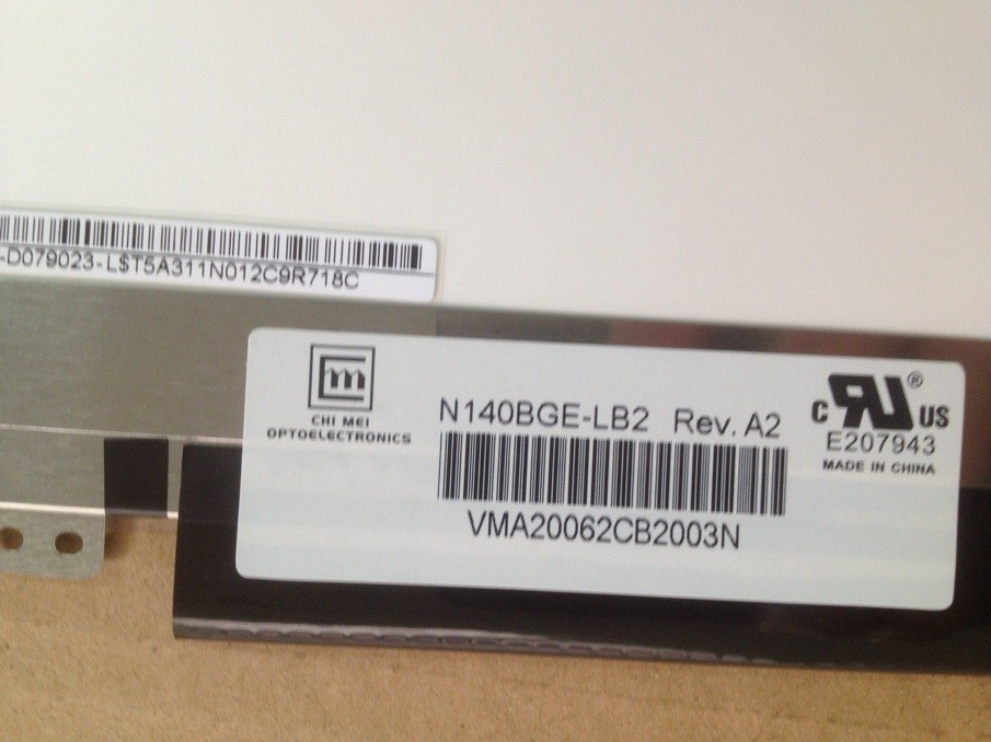 14.0インチ1366 * 768 CMO光沢のあるスリム40ピンLVDS N140BGE-LB2ラップトップ画面