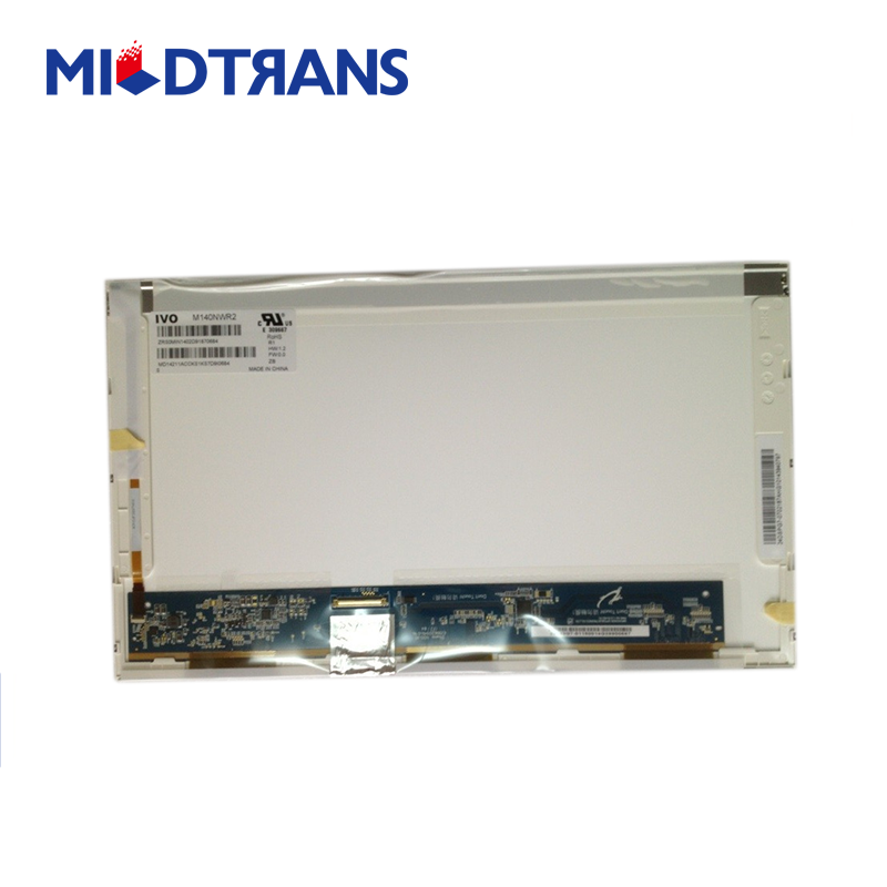 14.0 inç 1366 * 768 parlama kalın 40 pin LVDS M140NWR2 R1 dizüstü ekranı