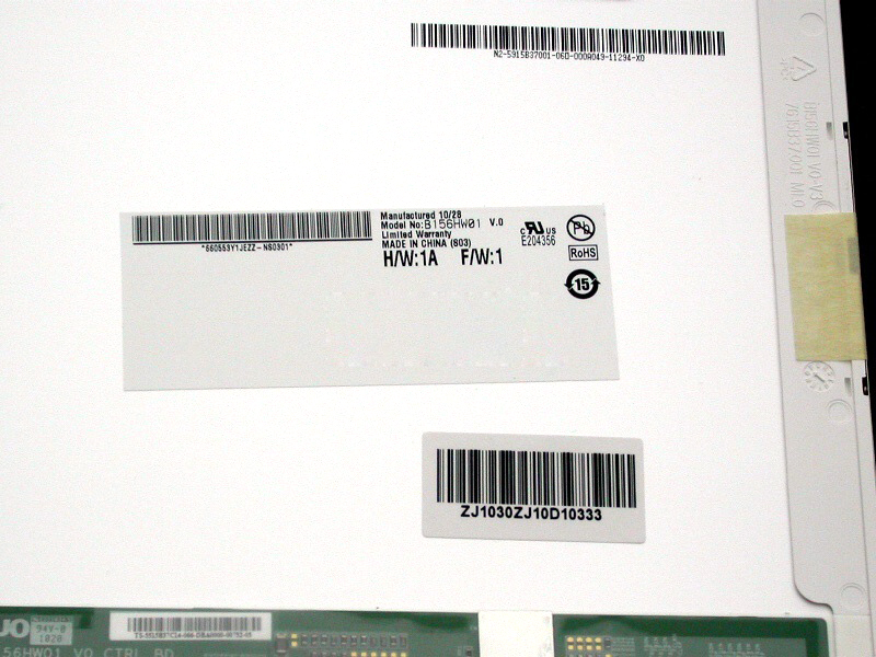 15.6 "1920 * 1080 O brilho 40 Pin LVDS grosso B156HW01 V.0 Tela do laptop