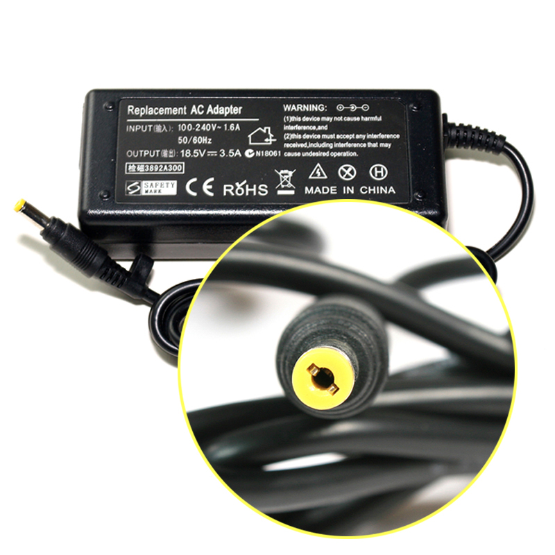 18.5V 3.5A pour HP Ordinateur portable Power Chaper AC Adaptateur secteur Aspire HP-6 Jaune Port