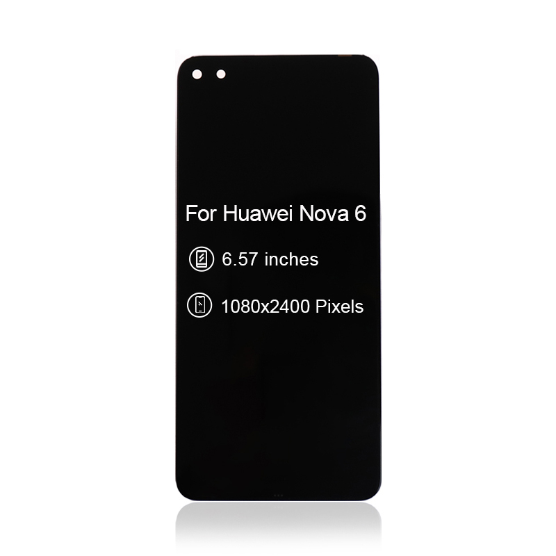 6.57 "para NOVA 6 LCD Honor V30 LCD Pantalla táctil digitalizador Montaje de teléfono móvil Negro
