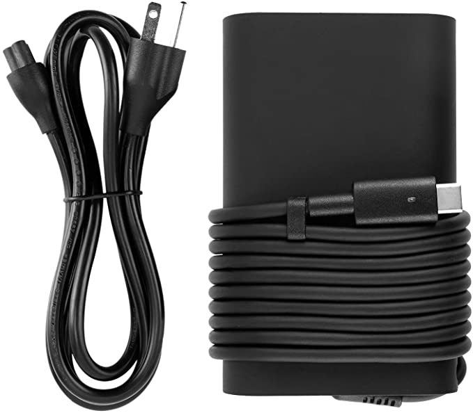 65W USB C Type-C AC Charger for Dell LA65NM170, DA30NM150, LA45NM150, 02YKOF, Dell XPS 12 9250, Dell Latitude 11 5175, Latitude 12 7275, Latitude 13 7370, Latitude 14 5480 Power Supply Cord
