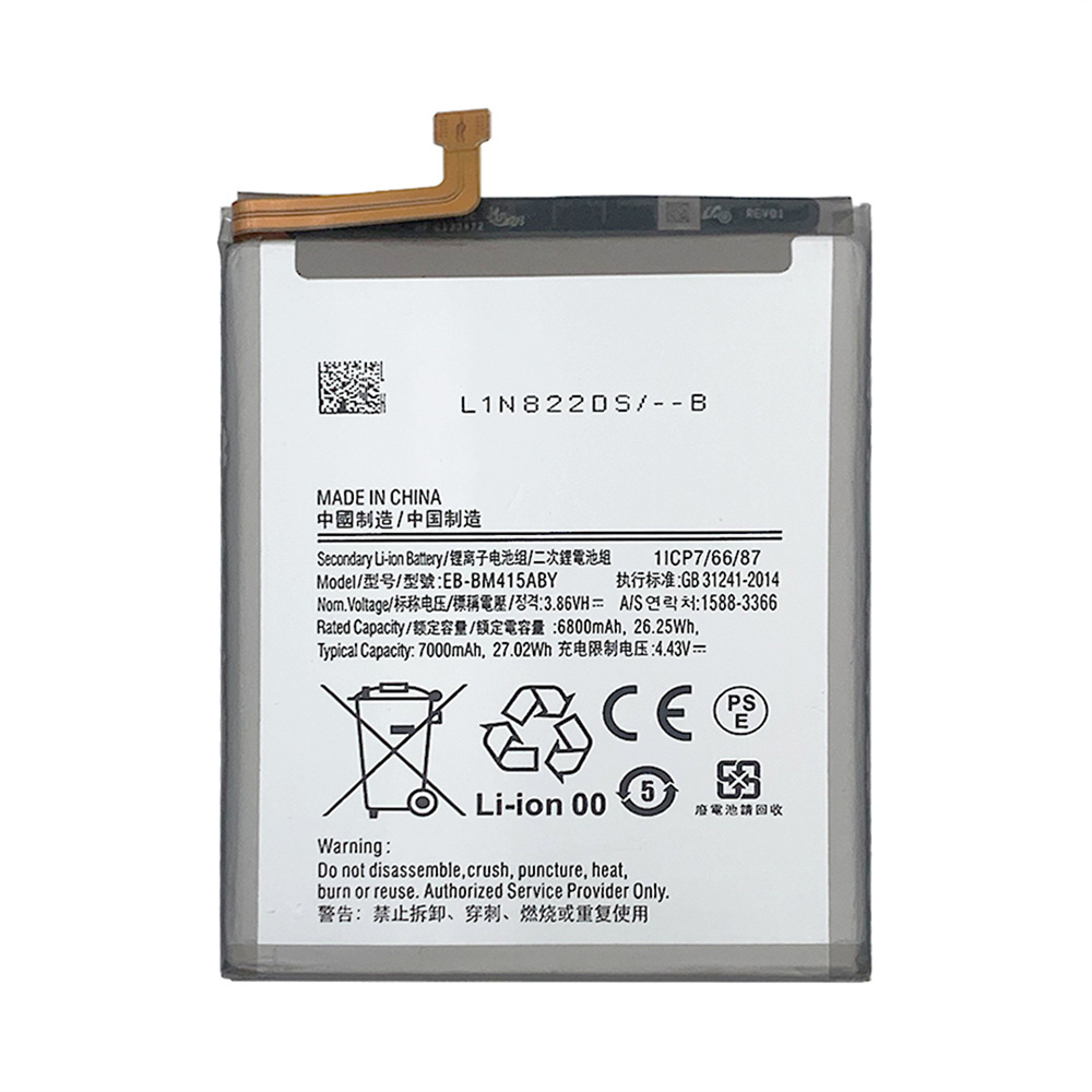 6800mAh 3.85V EB-BM415ABY Batterie für Samsung M515 M415 M62 F62 Neue Mobiltelefonbatterie