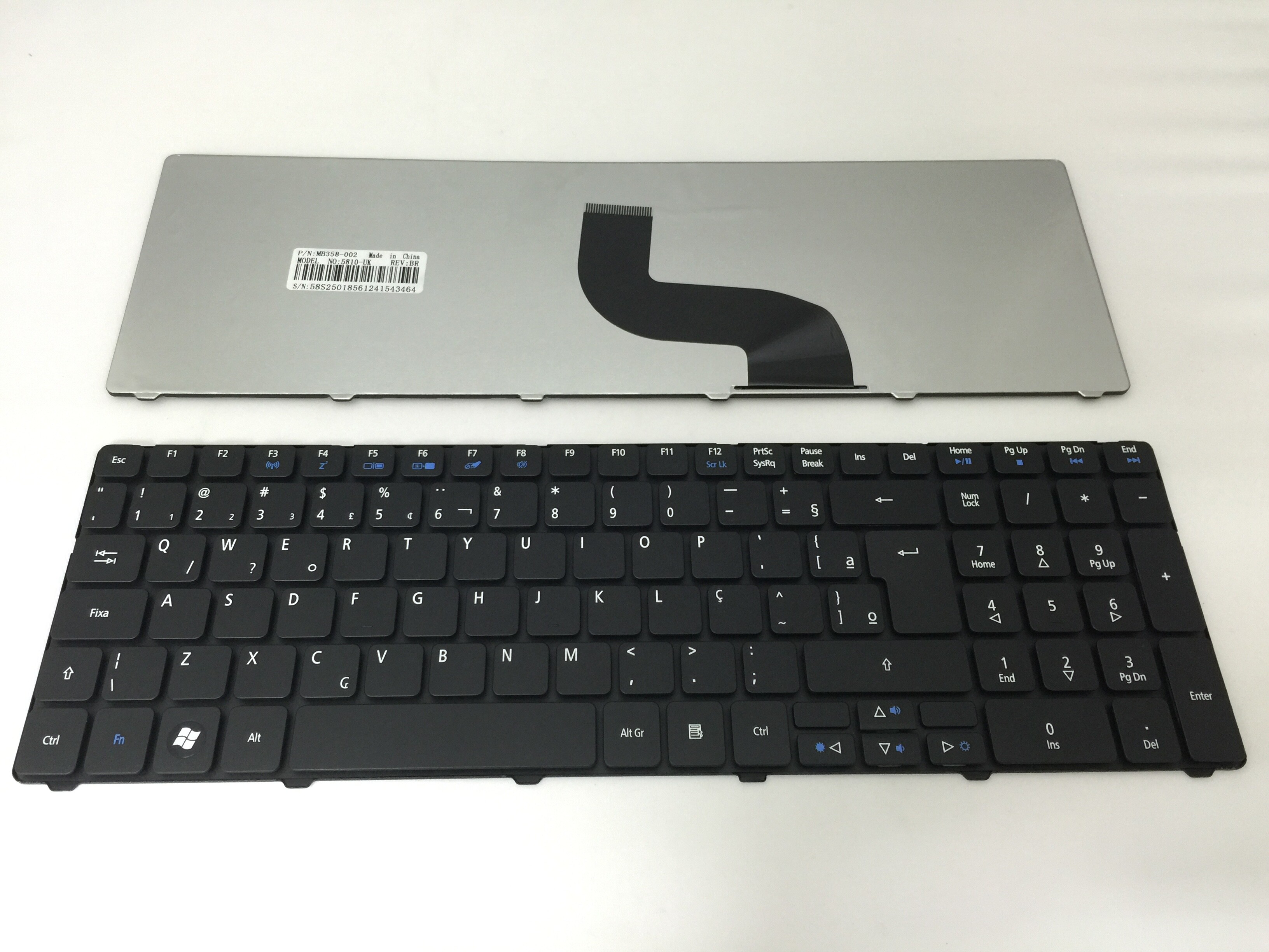 BR teclado portátil para Acer 5810T