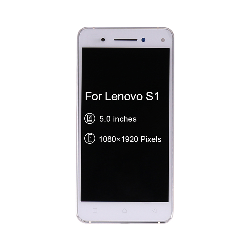 Branco preto para Lenovo Vibe S1 LCD Display Touch Screen Digitador Assembly Telefone Celular