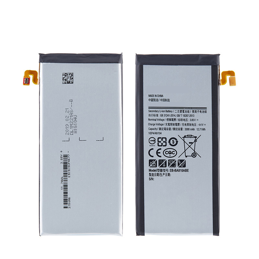 サムスンギャラクシーA8 A810 2016携帯電話電池交換用EB-BA810ABE 3300 MAH 3.85V