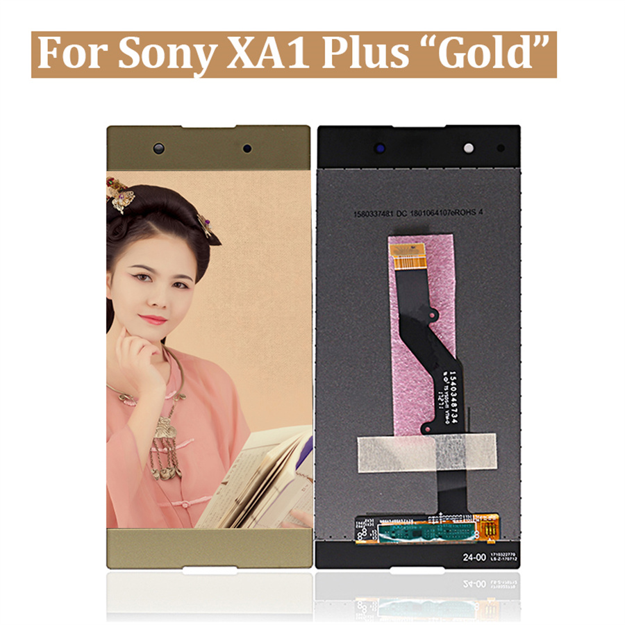 소니 Xperia XA1 플러스 디스플레이 휴대 전화 어셈블리 골드 용 LCD 터치 스크린 디지타이저