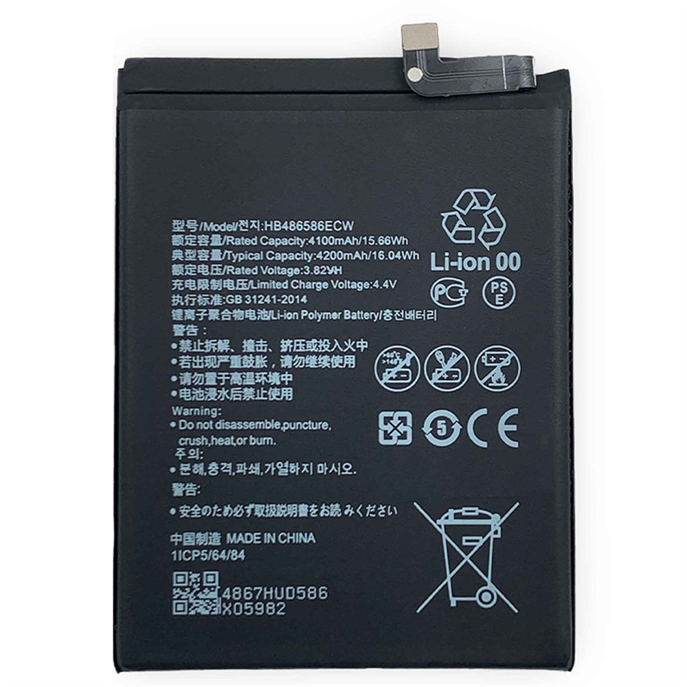 用于华为伴侣的手机电池30 TAS-L09 TAS-L29 4200MAH HB486586ECW更换