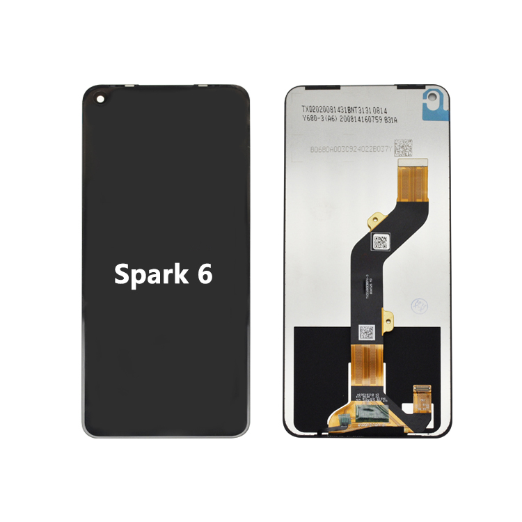 Ensemble de numériseur d'écran tactile à écran LCD de téléphone portable pour écran Tecno Ke7 Spark 6 écran LCD