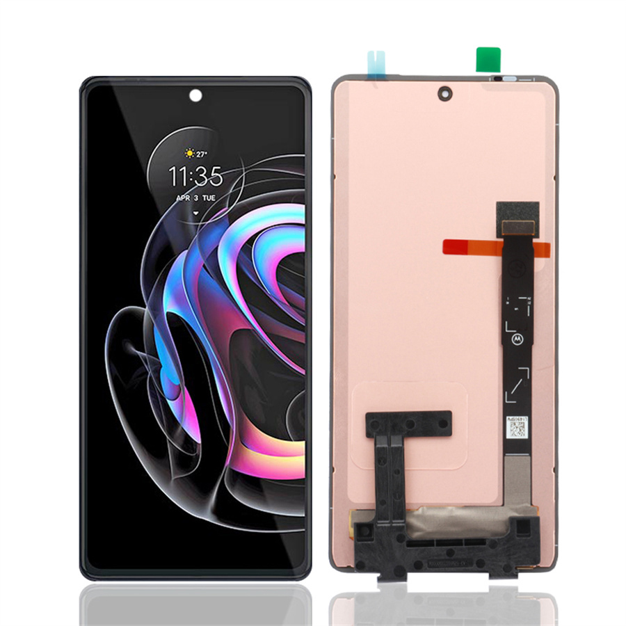 شاشة الهاتف المحمول شاشة LCD 6.67 "الأسود ل موتو حافة 20 برو شاشة تعمل باللمس محول الأرقام الجمعية