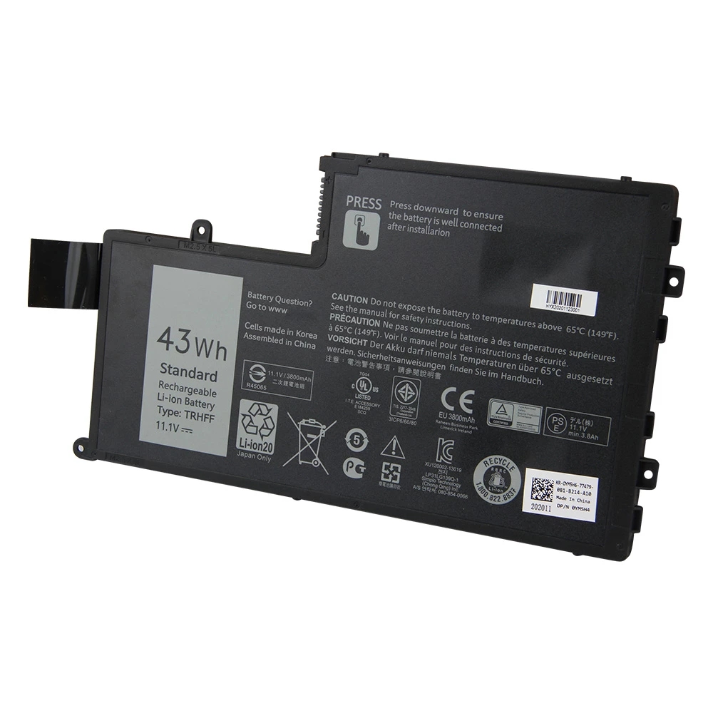 Nova bateria do laptop para Dell Inspiron 5547 5545 5448 5447 5445 5448 14-5447 15-5547 3450 3550 Trhff 11.1v 43Wh