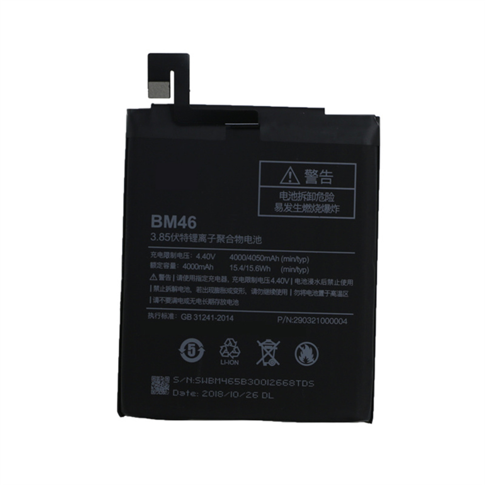New Wholesale Factory Price 4050Mah Bm46 Mobile Phone Battery For Xiaomi Redmi Note 3