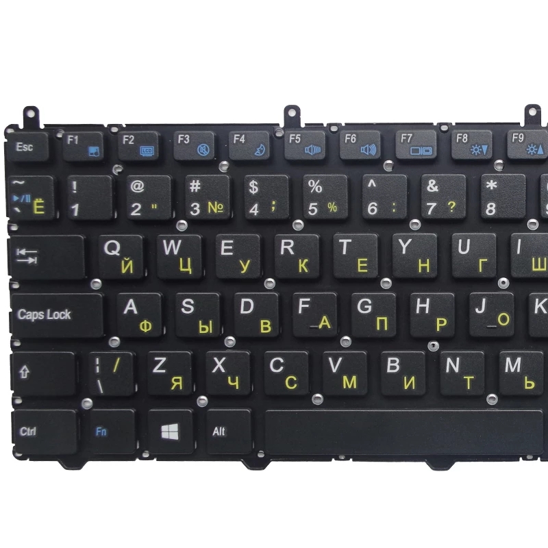 لوحة المفاتيح الروسية ل DNS Clevo W650 W650SRH W650SR W650SR W650SC R650SJ W6500 W650SJ W655SC W650SH MP-12N76SU-4301 رو أسود