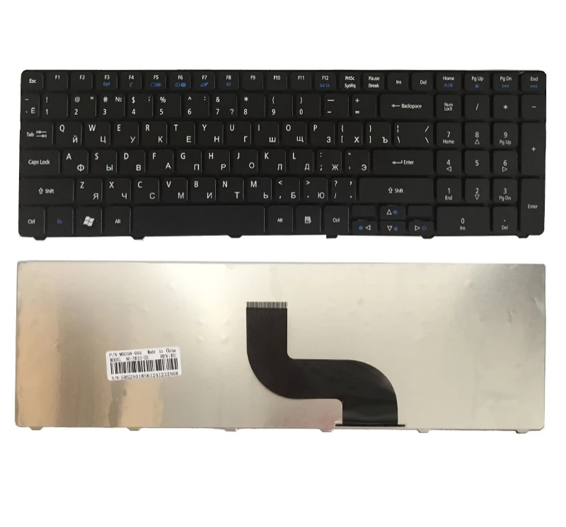 لوحة المفاتيح الروسية ل أيسر أسباير 5551G 5560G 5560 5560 5551 5552 5552G 5553 5553G 5625 5625 5736 5741 RU Laptop Keyboard جديد