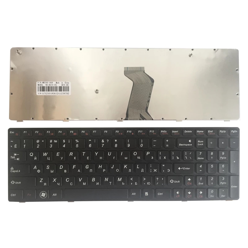 Tastiera russa per Lenovo V570 V570C V575 Z570 Z575 B575 B570A B570E V580C B570G B575 B575A B575E B590 B590A ru nero Laptop