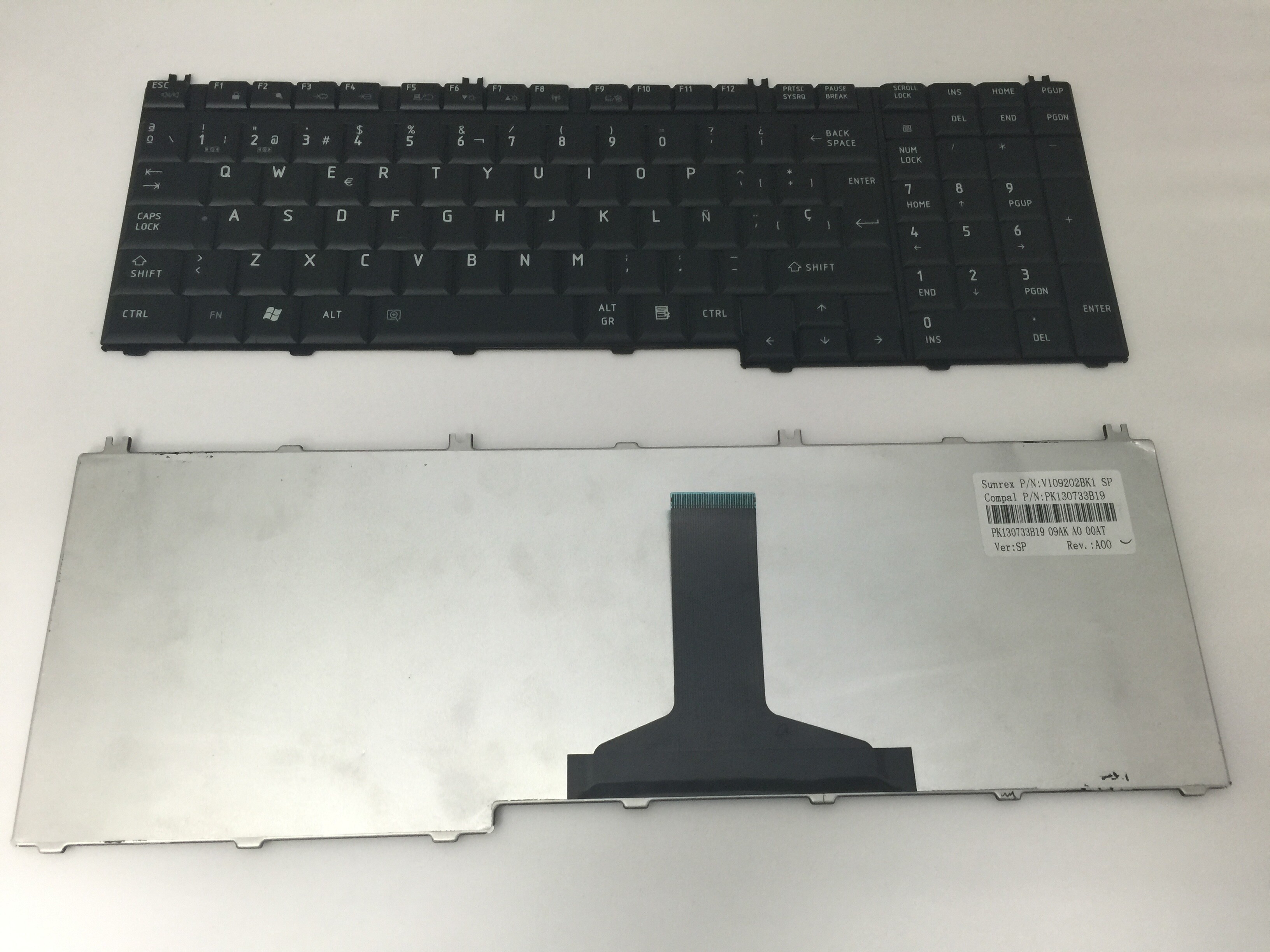 Teclado del ordenador portátil del SP para Toshiba A505
