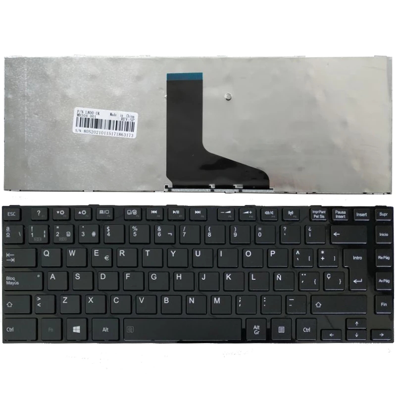 스페인어 키보드 Toshiba Satellite L800 L800D L805 L830 L835 L840 L845 P840 P845 C800 C840 C845 M800 M805 SP 블랙