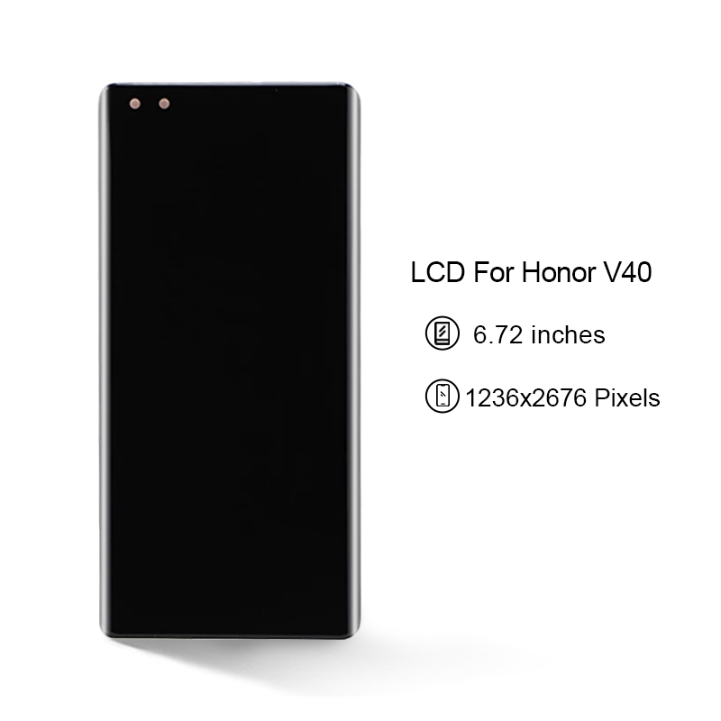 Pantalla táctil Teléfono móvil LCD para HUAWEI HONOR V40 Pantalla LCD MANZAMIENTO Digitalizador Negro