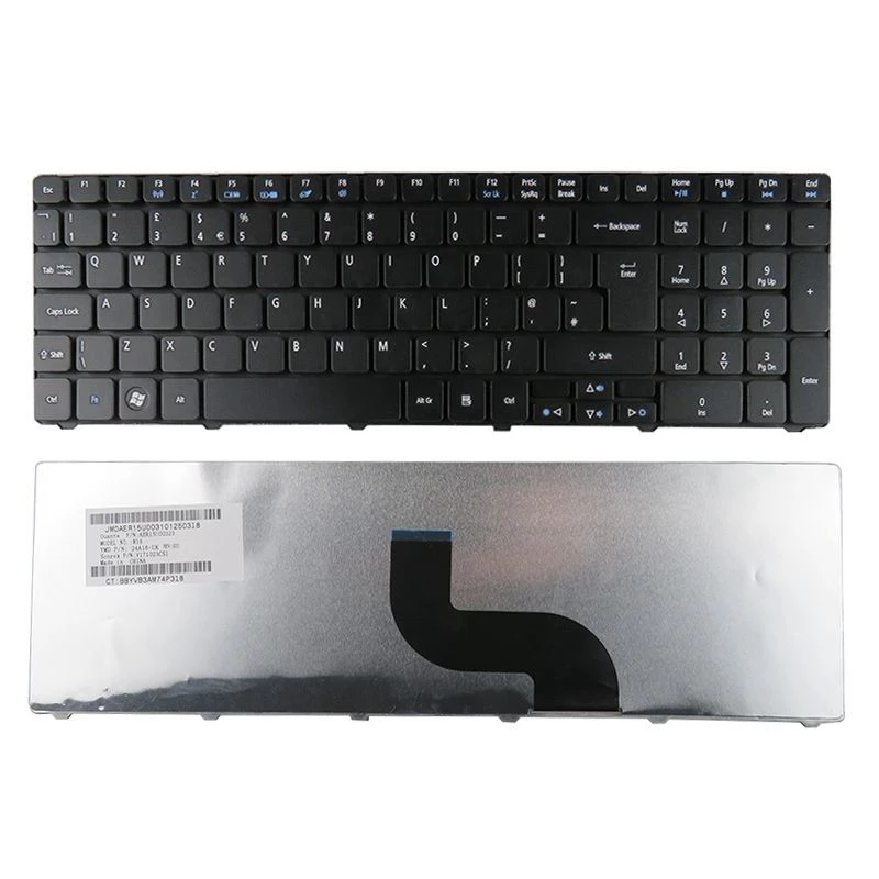 Tastiera per laptop del Regno Unito per Acer Aspire 5742 5742G 5742Z 5742ZG 5750 5750g 5750Z 5750ZG nero