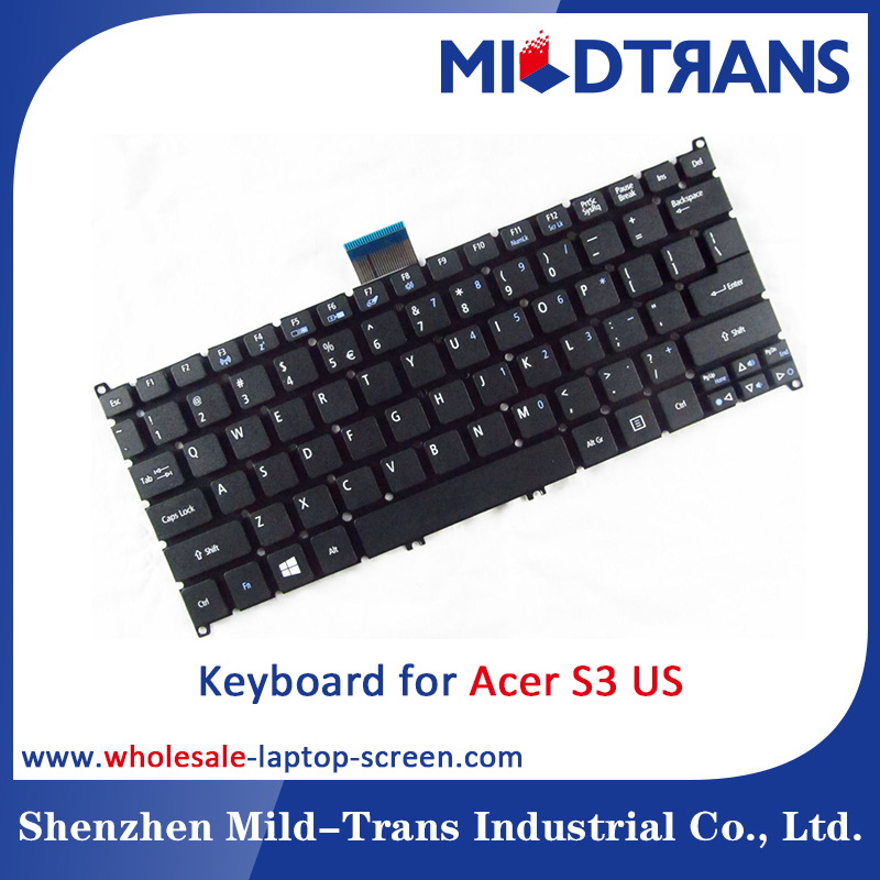 US Laptop Keyboard for Acer S3
