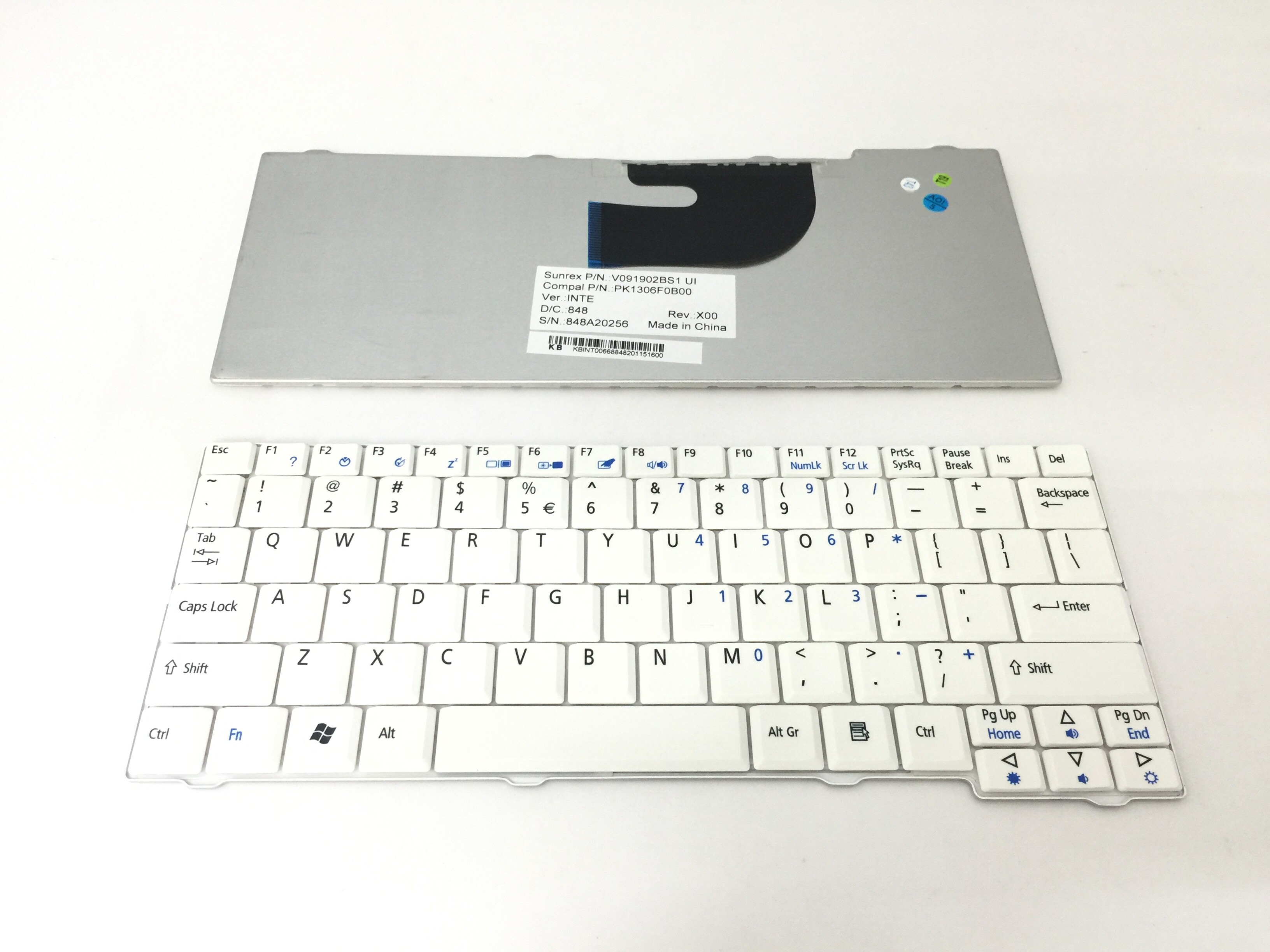Acer 531 için ABD beyaz laptop klavye