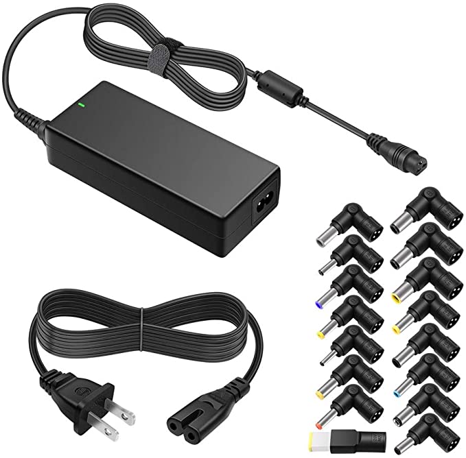 Zozo 90 W AC Laptop Şarj HP Dell Toshiba IBM Lenovo Acer Asus Samsung Sony Fujitsu Gateway Dizüstü Ultrabook Chromebook DC Çıkış 15 V 16 V 18.5 V 19 V 19.5 V 20V Güç Adaptörü Kaynağı Kablosu