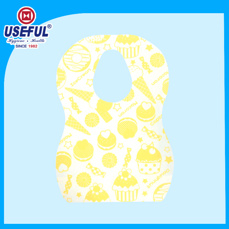 O-Shape 2 ply Disposable Baby Bib for Promotion