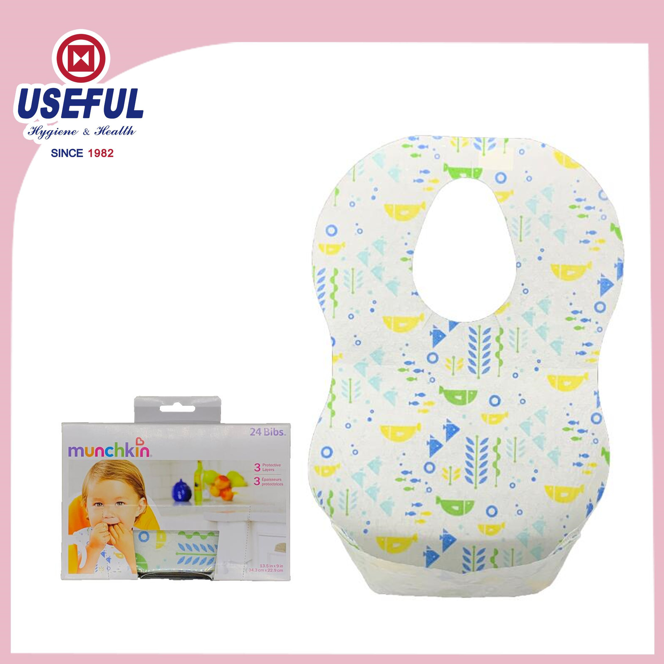 O-Shape 3 слоя Одноразовый нагрудник для рекламы