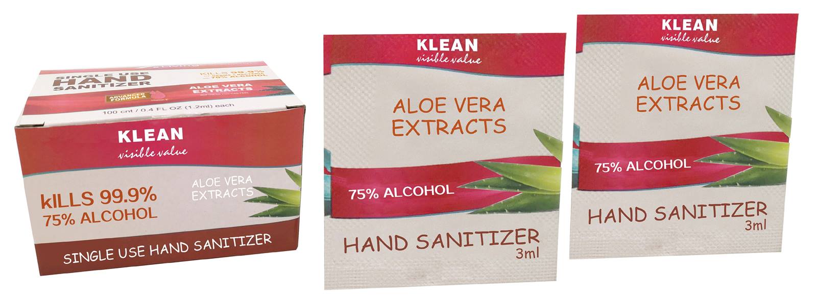 Sachet Pack 75% Alcoholic Hand Sanitizer