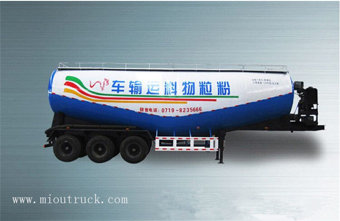 China 3 Axles powder material bulk cement transport tanker truck semi-trailer